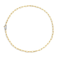 Ti Sento Yellow Gold Plated Oval Link Necklace