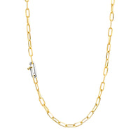 Ti Sento Yellow Gold Plated Oval Link Necklace - Michael Jones Jeweller