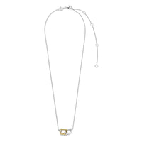 Ti Sento Yellow Gold Plated Cubic Zirconia Interlocking Link Necklace - Michael Jones Jeweller