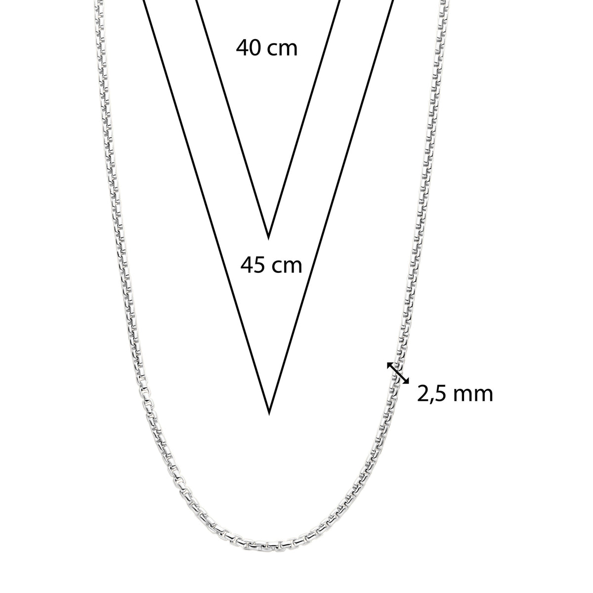 Ti Sento Silver Chain Necklace - Michael Jones Jeweller