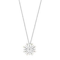 Ti Sento Yellow Gold Plated Cubic Zirconia Pearl White Star Necklace - Michael Jones Jeweller
