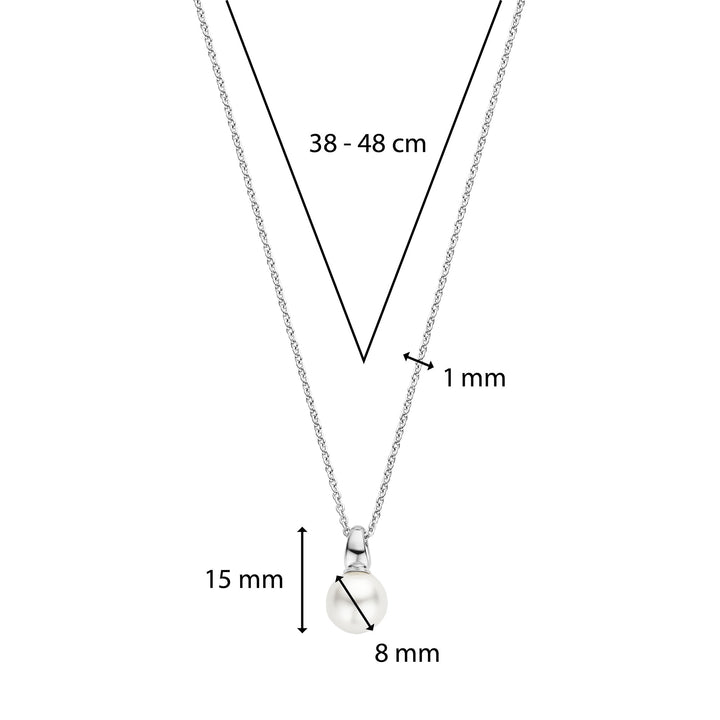 Ti Sento Synthetic Pearl Drop Necklace - Michael Jones Jeweller