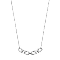 Ti Sento Yellow Gold Plated Cubic Zirconia D-Link Necklace - Michael Jones Jeweller