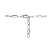Ti Sento Yellow Gold Plated Cubic Zirconia Safety Pin Linked Necklace - Michael Jones Jeweller