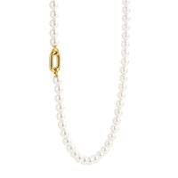 Ti Sento Yellow Gold Plated Synthetic Pearl Necklace