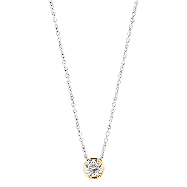 Ti Sento Yellow Gold Plated Cubic Zirconia Necklace - Michael Jones Jeweller