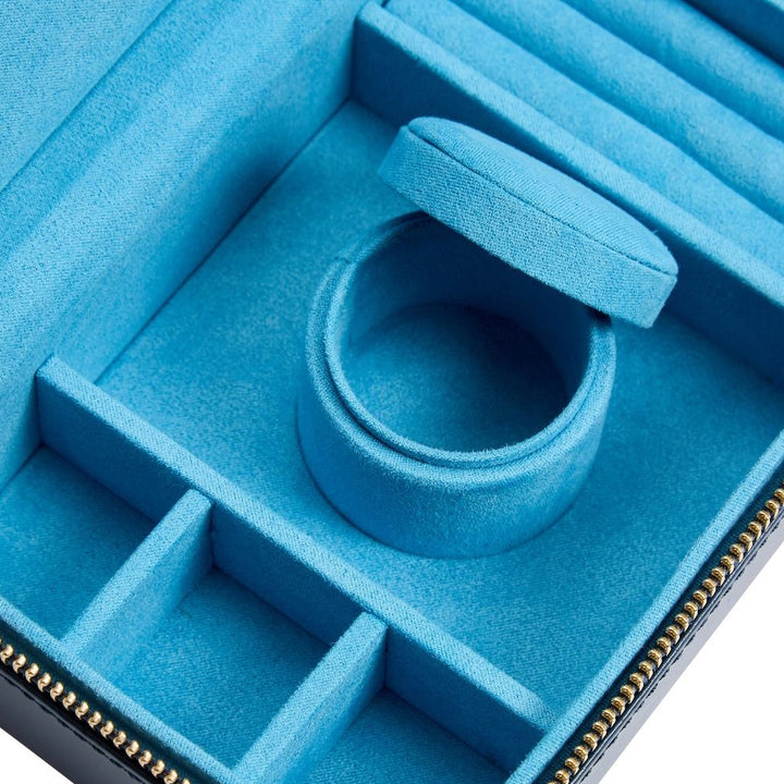 WOLF Sophia Indigo Travel Zip Case - Michael Jones Jeweller