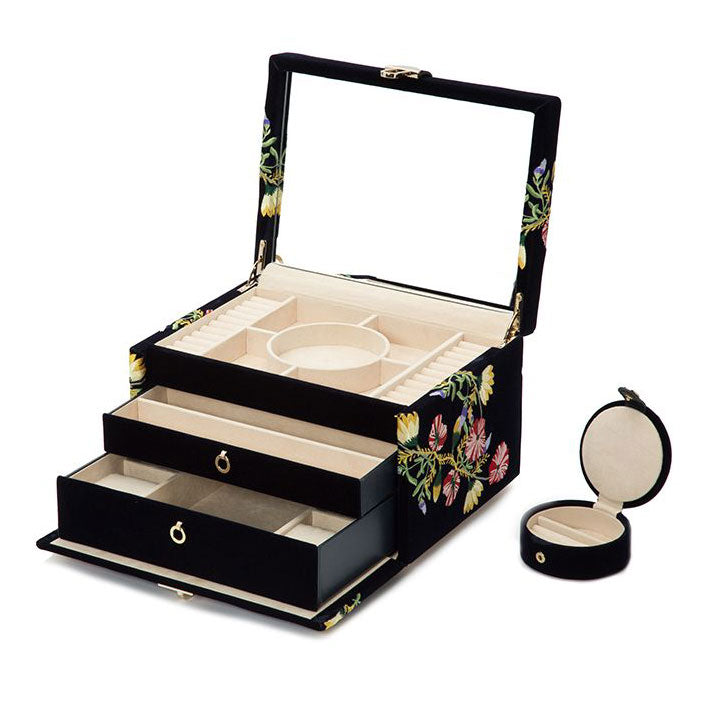 Wolf Zoe Indigo Medium Jewellery Box