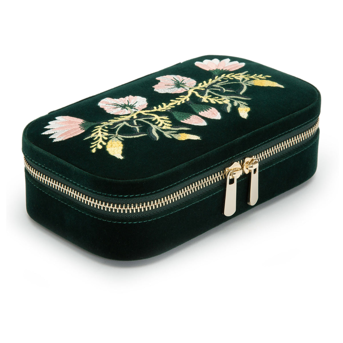 Wolf Zoe Forest Green Travel Zip Case - Michael Jones Jeweller
