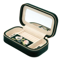 Wolf Zoe Forest Green Travel Zip Case - Michael Jones Jeweller