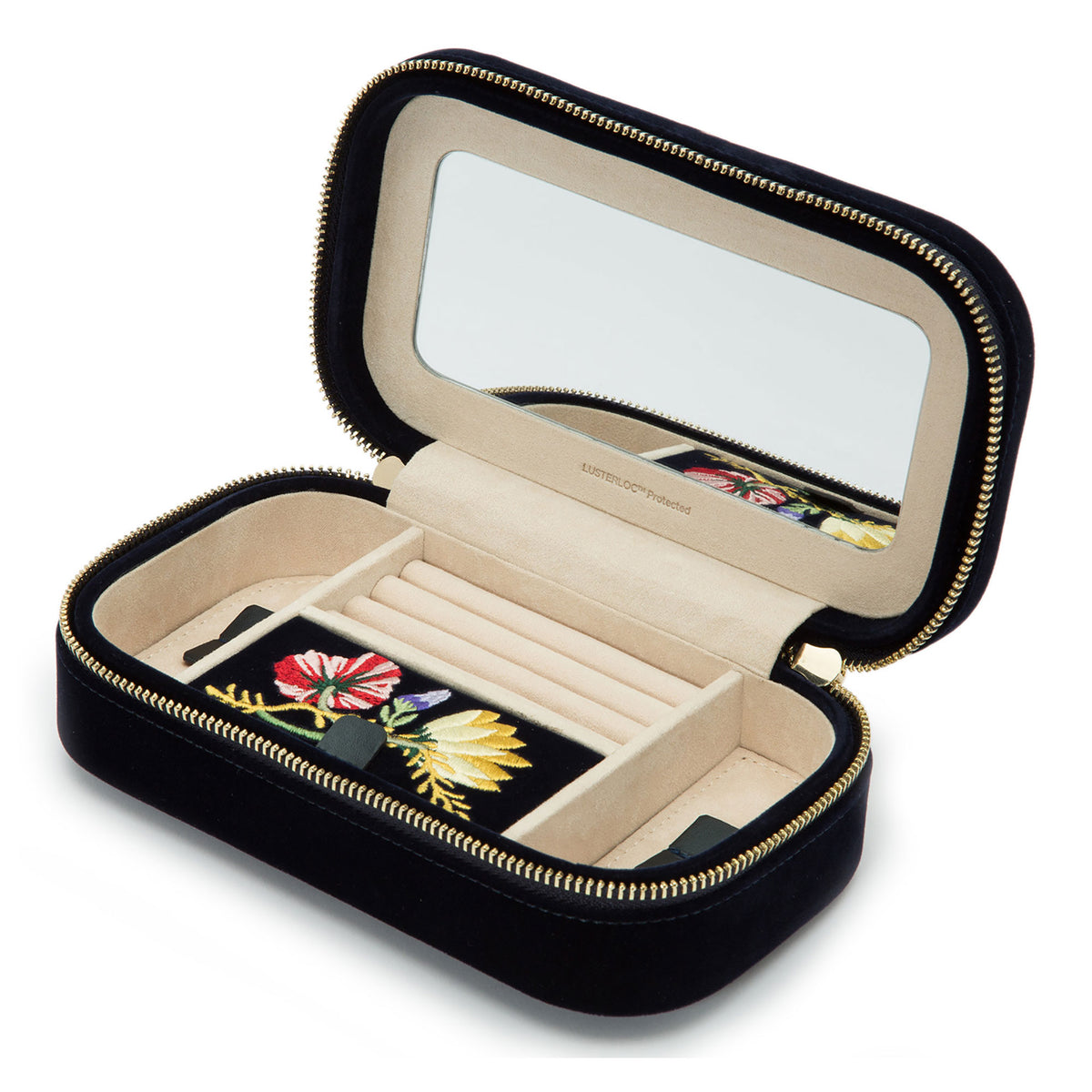 Wolf Zoe Indigo Travel Zip Case - Michael Jones Jeweller