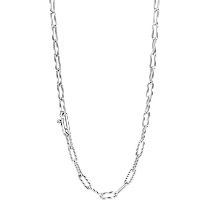 Ti Sento Cubic Zirconia Oval Linked Necklace
