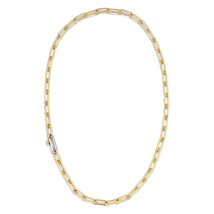 Ti Sento Yellow Gold Plated Oval Linked Necklace - Michael Jones Jeweller