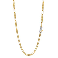 Ti Sento Yellow Gold Plated Oval Linked Necklace - Michael Jones Jeweller