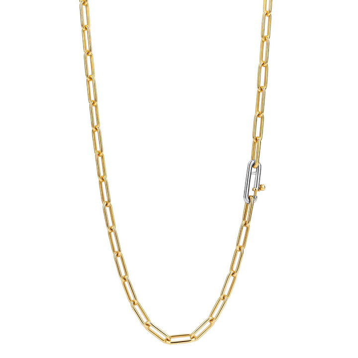 Ti Sento Yellow Gold Plated Oval Linked Necklace - Michael Jones Jeweller