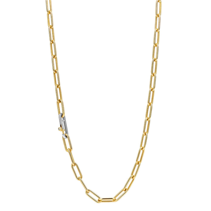 Ti Sento Yellow Gold Plated Oval Linked Necklace 3947SY