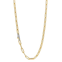 Ti Sento Yellow Gold Plated Oval Linked Necklace - Michael Jones Jeweller