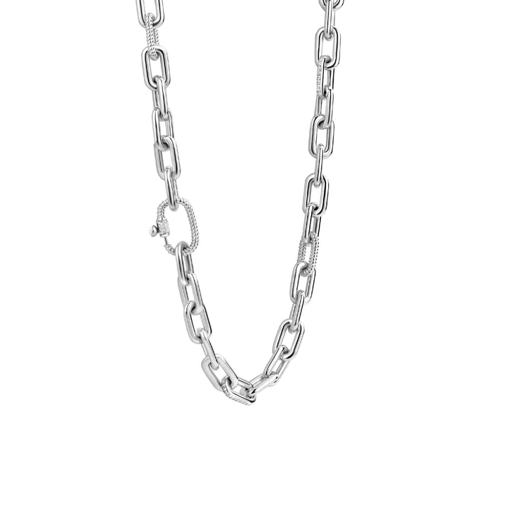 Ti Sento Cubic Zirconia Oval Linked Necklace