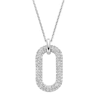 Ti Sento Cubic Zirconia Oval Link Necklace - Michael Jones Jeweller