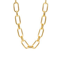 Ti Sento Yellow Gold Plated Oversized Oval Link Necklace - Michael Jones Jeweller