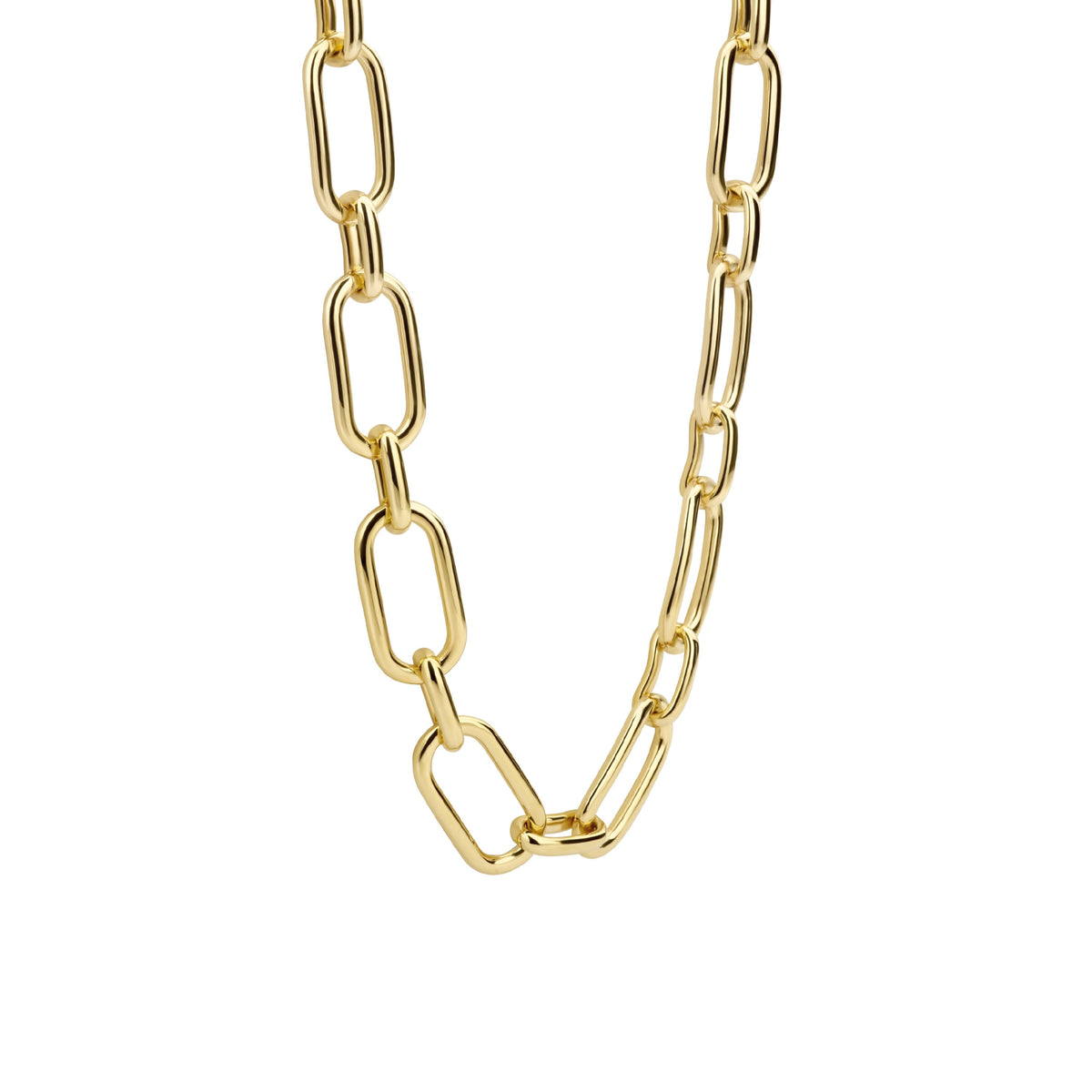 Ti Sento Yellow Gold Plated Oversized Oval Link Necklace - Michael Jones Jeweller