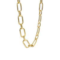 Ti Sento Yellow Gold Plated Oversized Oval Link Necklace - Michael Jones Jeweller