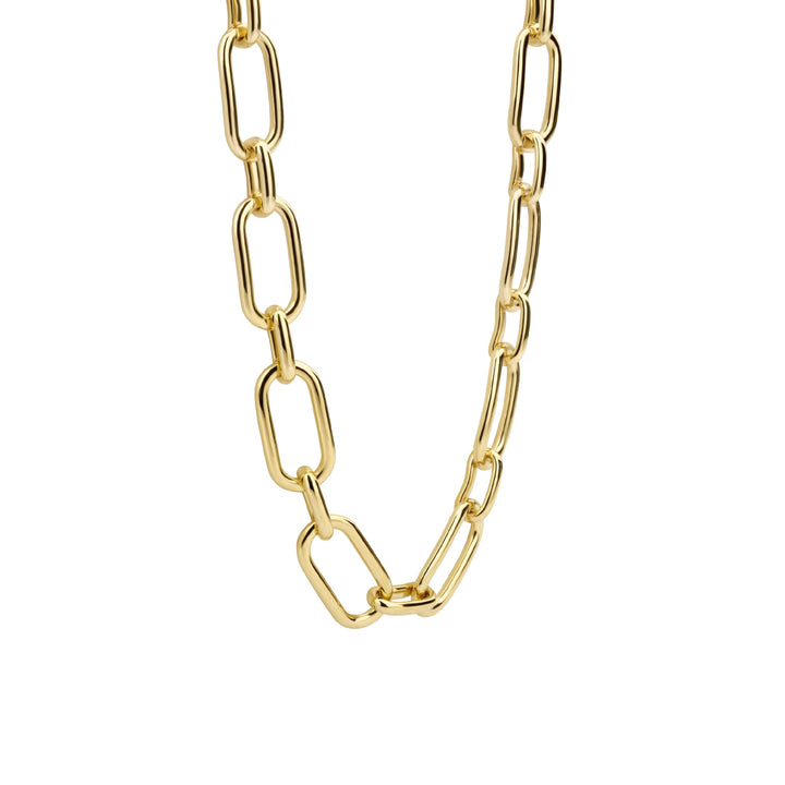 Ti Sento Yellow Gold Plated Oversized Oval Link Necklace