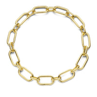 Ti Sento Yellow Gold Plated Oversized Oval Link Necklace - Michael Jones Jeweller