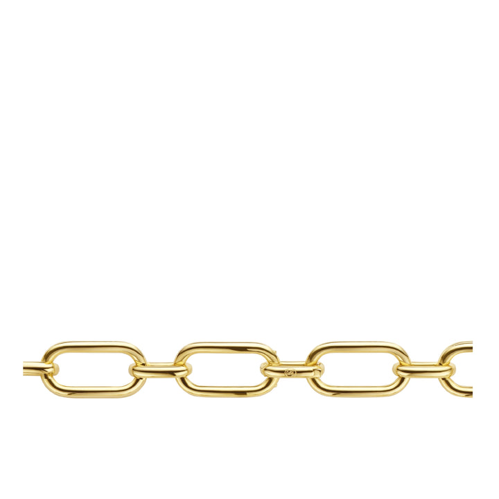 Ti Sento Yellow Gold Plated Oversized Oval Link Necklace - Michael Jones Jeweller