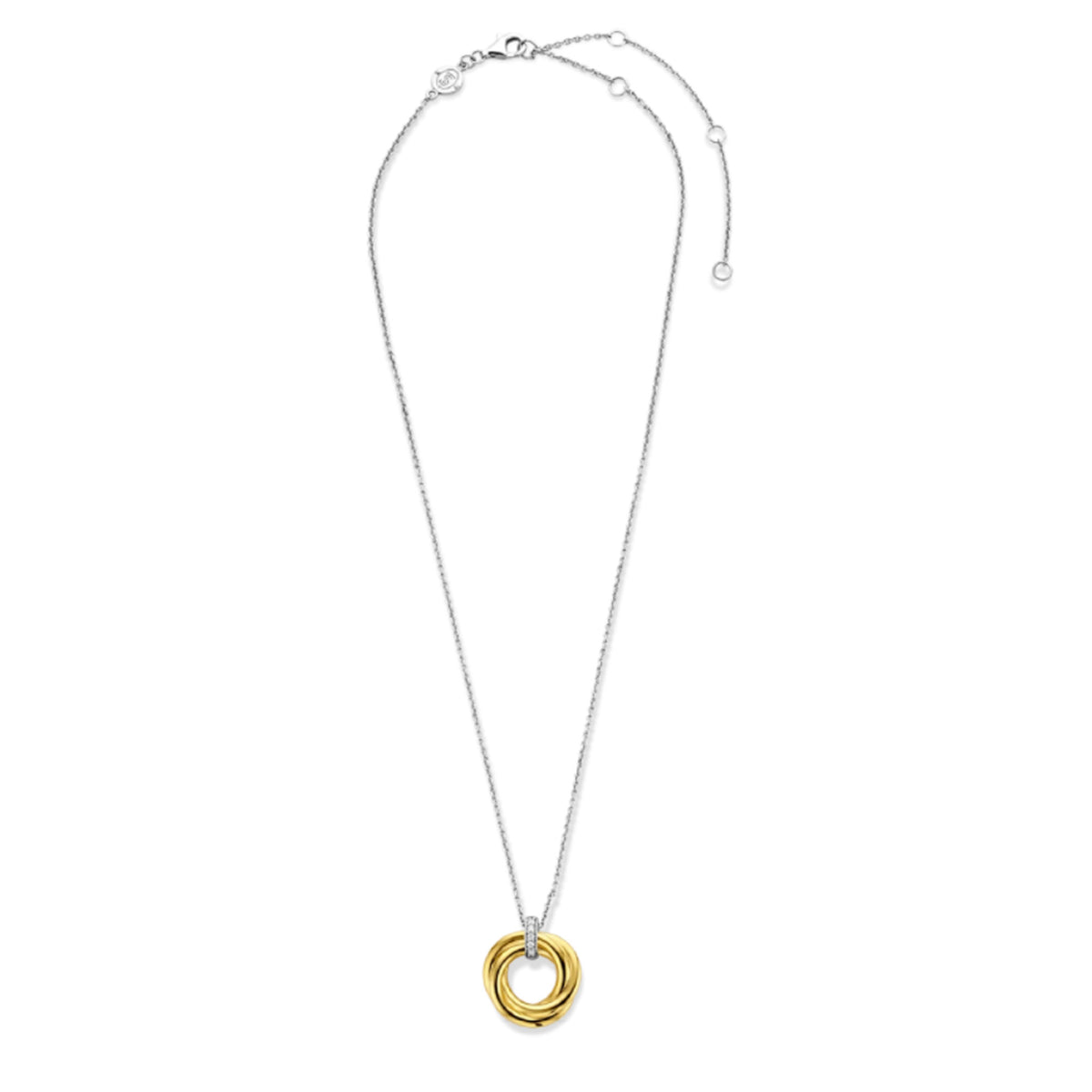 Ti Sento Cubic Zirconia Yellow Gold Plated Knot Necklace - Michael Jones Jeweller
