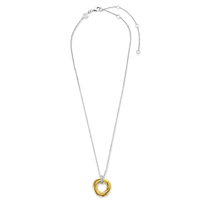 Ti Sento Cubic Zirconia Yellow Gold Plated Knot Necklace 3972ZY