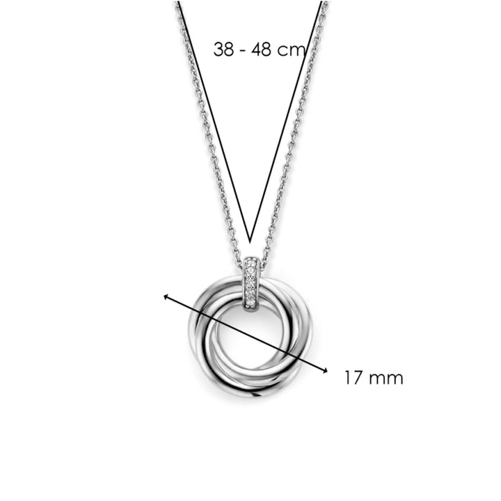 Ti Sento Cubic Zirconia Knot Necklace