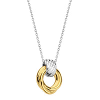 Ti Sento Yellow Gold Plated Entwined Circle Necklace - Michael Jones Jeweller