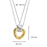 Ti Sento Yellow Gold Plated Entwined Circle Necklace - Michael Jones Jeweller