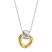 Ti Sento Yellow Gold Plated Entwined Circle Necklace - Michael Jones Jeweller