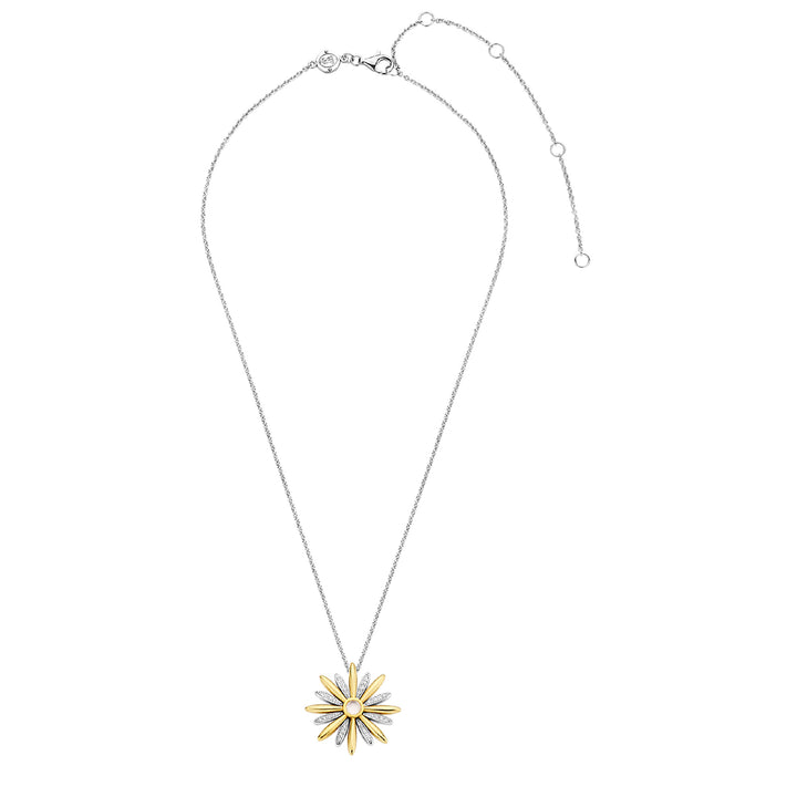 Ti Sento Yellow Gold Plated Mother of Pearl and Cubic Zirconia Star Necklace - Michael Jones Jeweller