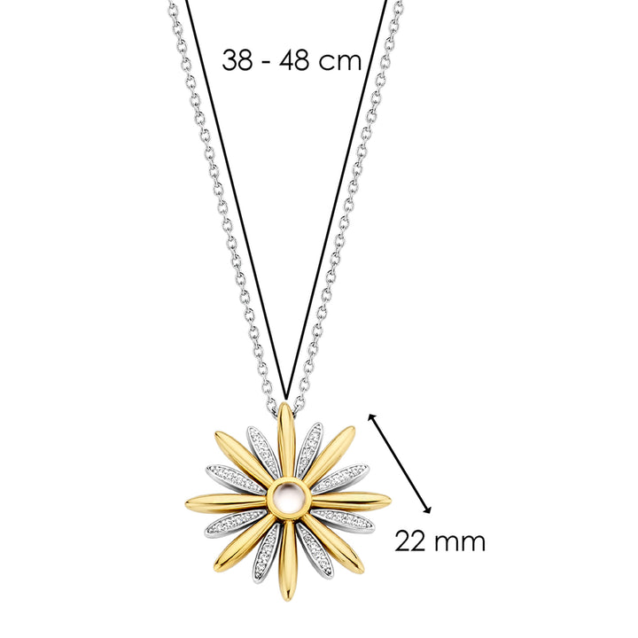 Ti Sento Yellow Gold Plated Mother of Pearl and Cubic Zirconia Star Necklace - Michael Jones Jeweller
