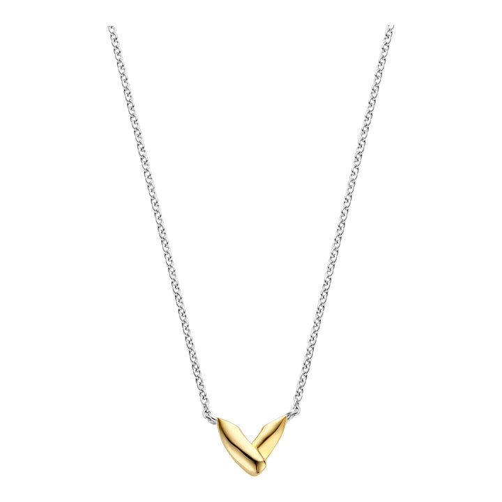 Ti Sento Crossover Yellow Gold Plated Silver Necklace - Michael Jones Jeweller