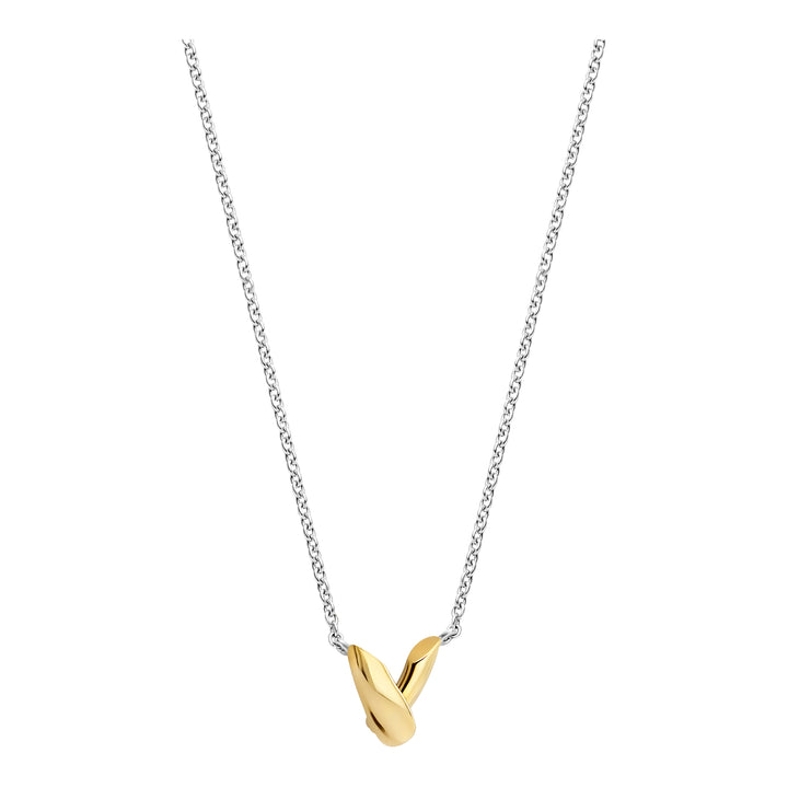 Ti Sento Crossover Yellow Gold Plated Silver Necklace - Michael Jones Jeweller