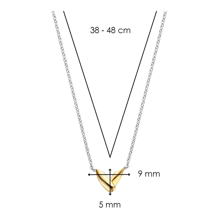 Ti Sento Crossover Yellow Gold Plated Silver Necklace - Michael Jones Jeweller