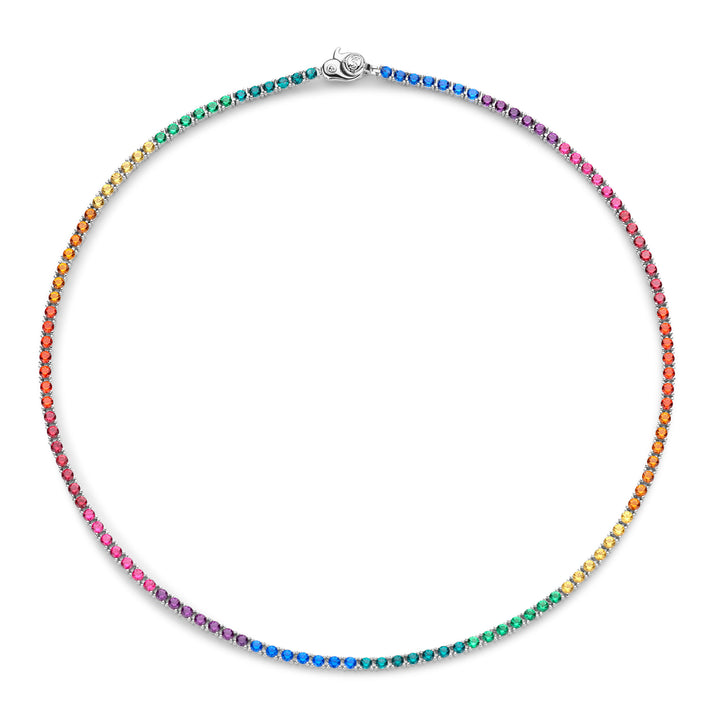 Ti Sento Rainbow Cubic Zirconia Necklace