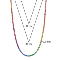 Ti Sento Rainbow Cubic Zirconia Necklace