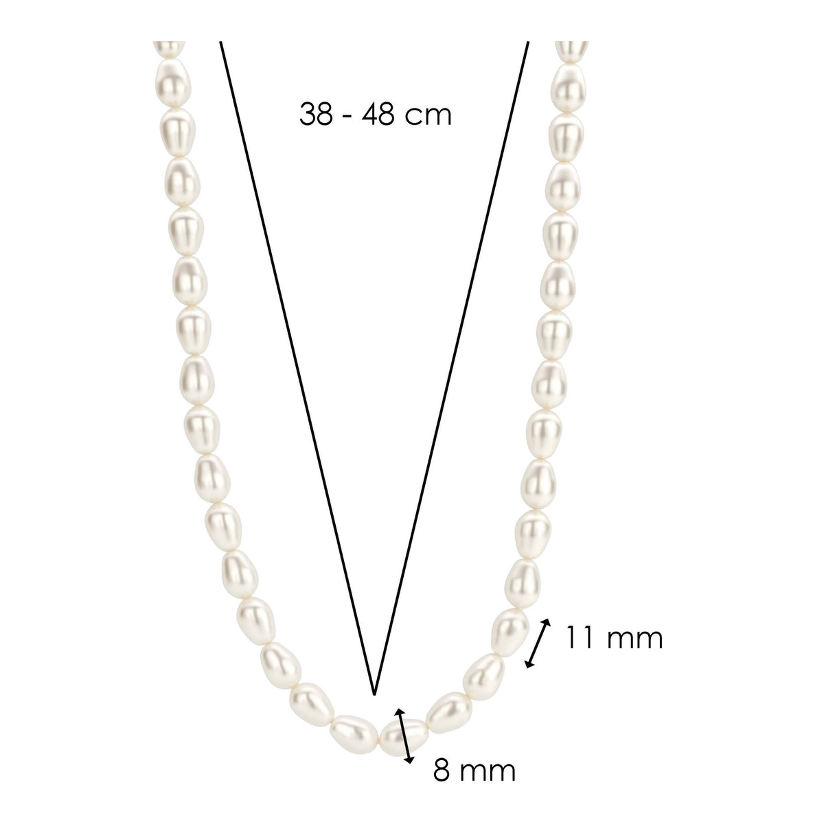 Ti Sento Baroque Pearl White Necklace - Michael Jones Jeweller