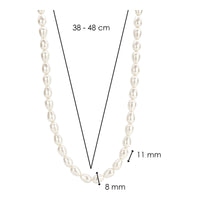 Ti Sento Baroque Pearl White Necklace