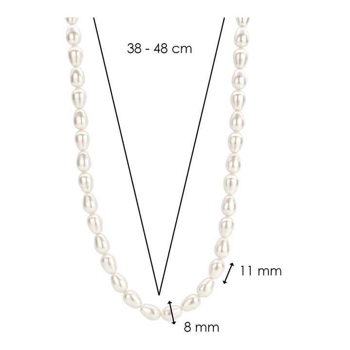 Ti Sento Baroque Pearl White Necklace