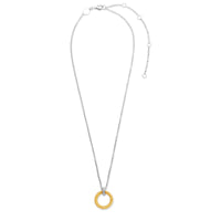 Ti Sento Yellow Gold Plated Structured Loop Necklace - Michael Jones Jeweller