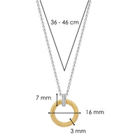 Ti Sento Yellow Gold Plated Structured Loop Necklace - Michael Jones Jeweller