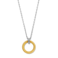 Ti Sento Yellow Gold Plated Structured Loop Necklace - Michael Jones Jeweller