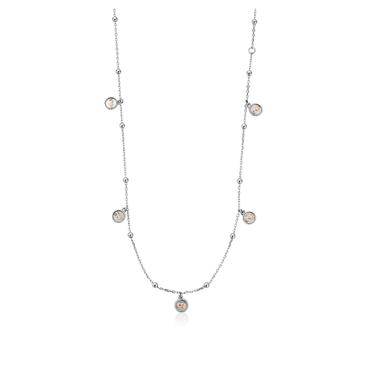 Clogau Insignia Sterling Silver Drop Necklace 3STOL0603
