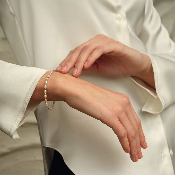 Clogau Nature's Wonder Sterling Silver Beachcomber Bracelet with Pearls 3SBCH0629
